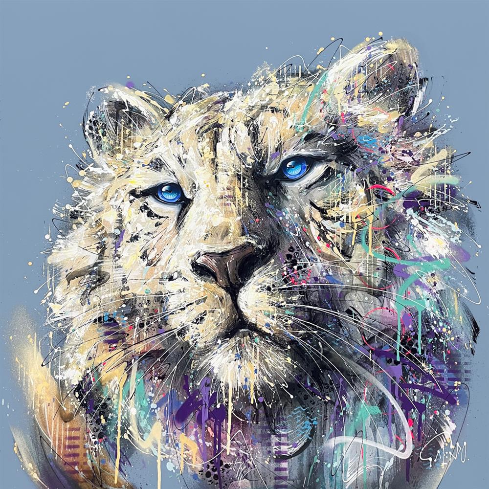 Joe Galindo Enzo The Siberian Tiger Hand Embellished Board - The Acorn Gallery, Pocklington