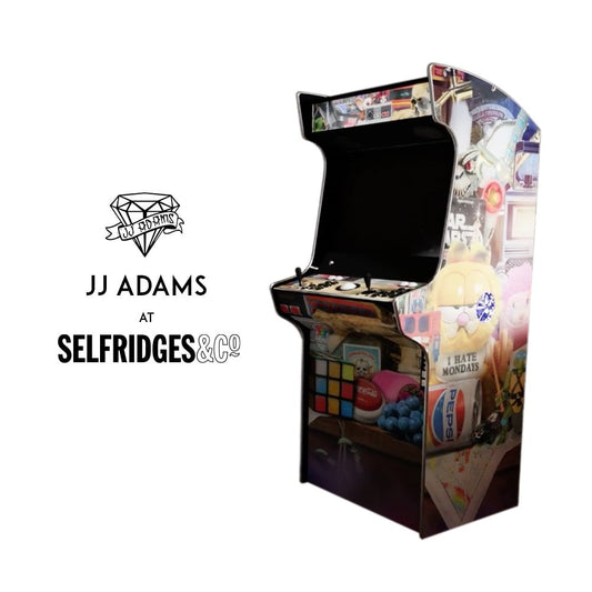 Buy JJ Adams Arcade Game Cabinet with created in collabaration with Bespoke Arcades and JJ Adams. Free UK delivery. Call the gallery for details and timescales