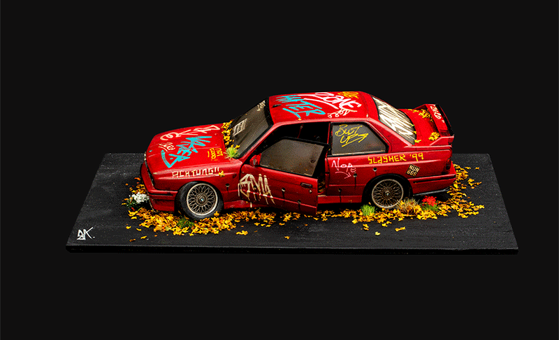 JJ Adams BMW E30 M3 1989 ORIGINAL Sculpture - The Acorn Gallery, Pocklington