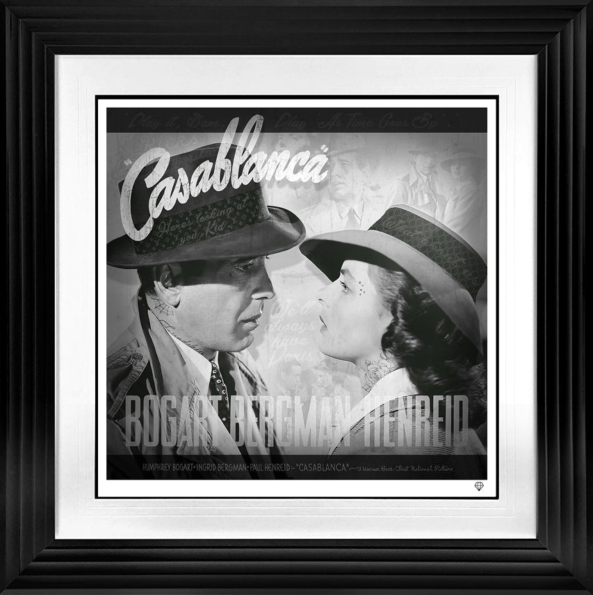 JJ Adams Casablanca Black And White Movie Poster Framed in Black  - The Acorn Gallery, Pocklington