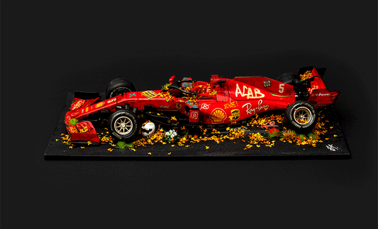 JJ Adams F1 Ferrari Scuderia No. 5 - 2020 Vettel ORIGINAL Sculpture - The Acorn Gallery, Pocklington