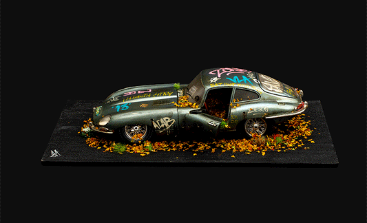JJ Adams Jaguar E-Type Coupe 1961 ORIGINAL Sculpture - The Acorn Gallery, Pocklington