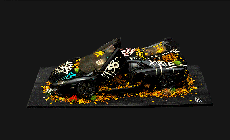 JJ Adams Lamborghini Aventador LP 700-4 ORIGINAL Sculpture - The Acorn Gallery, Pocklington