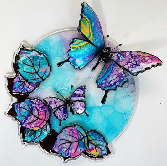 Kevin Bandee Mini Wall Art Butterfly Blue Original - The Acorn Gallery, Pocklington