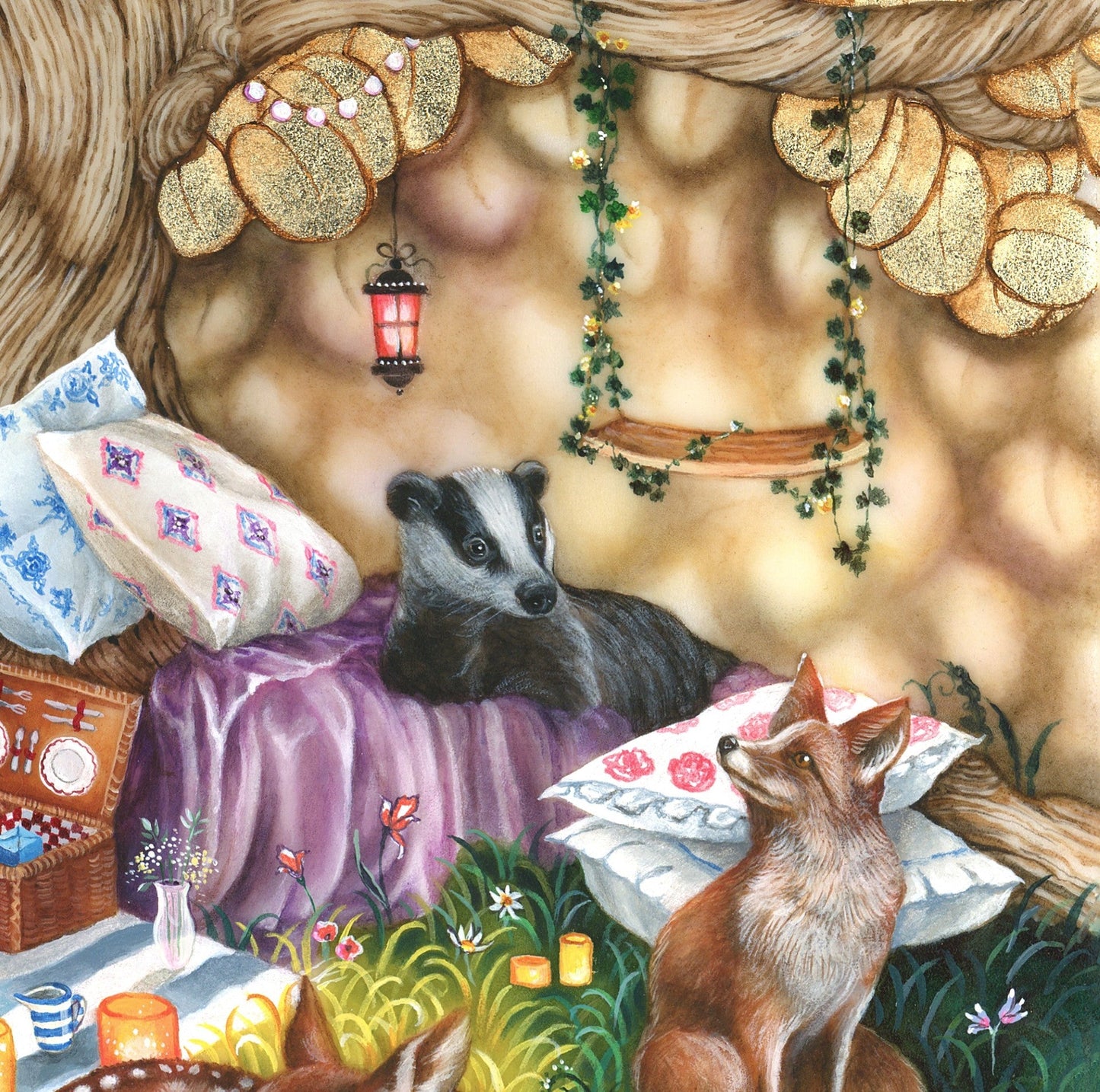 Kerry Darlington Our Golden Canopy Unique Limited Edition Print - The Acorn Gallery, Pocklington
