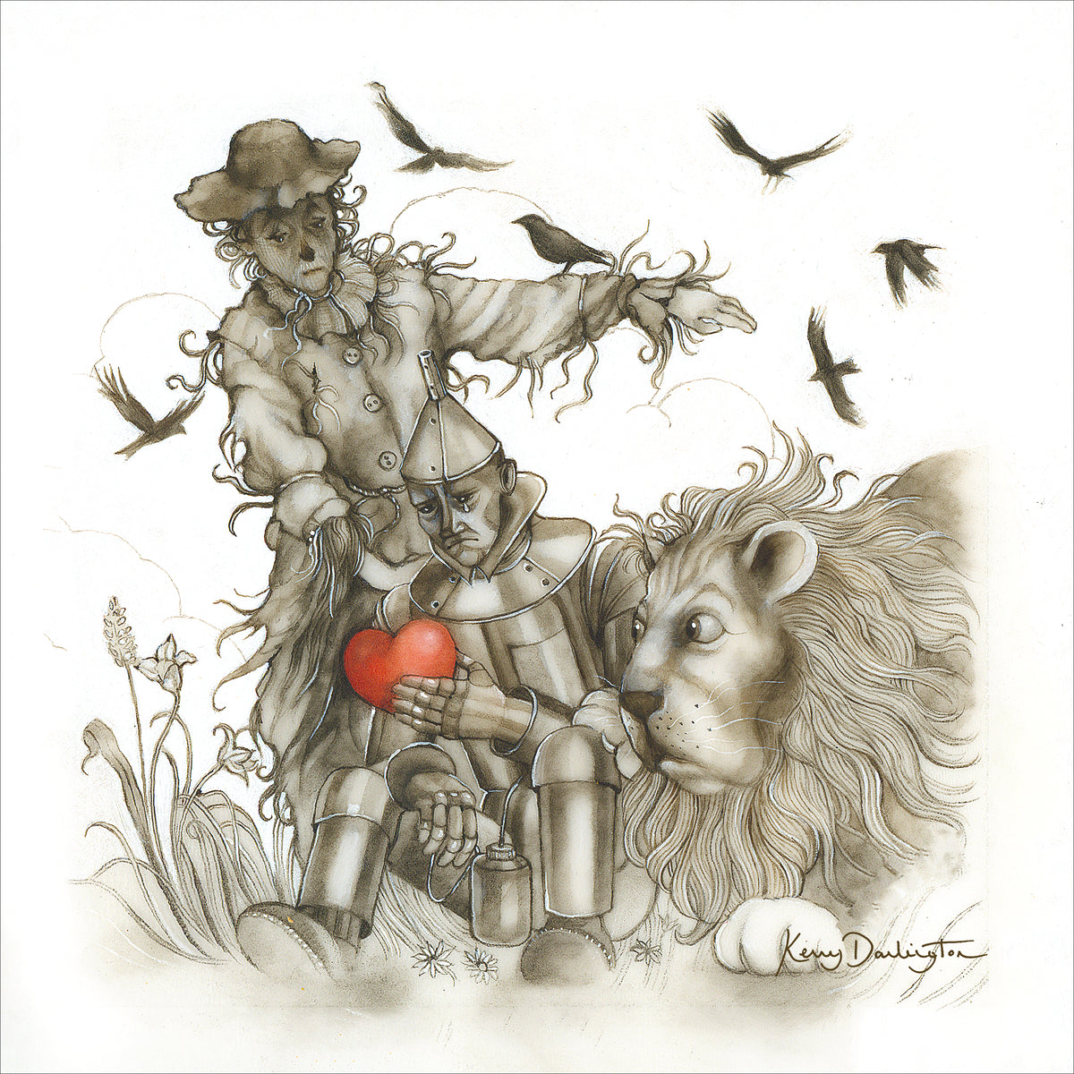The Scarecrow, The Tin-Man And The Cowardly Lion by Kerry Darlington