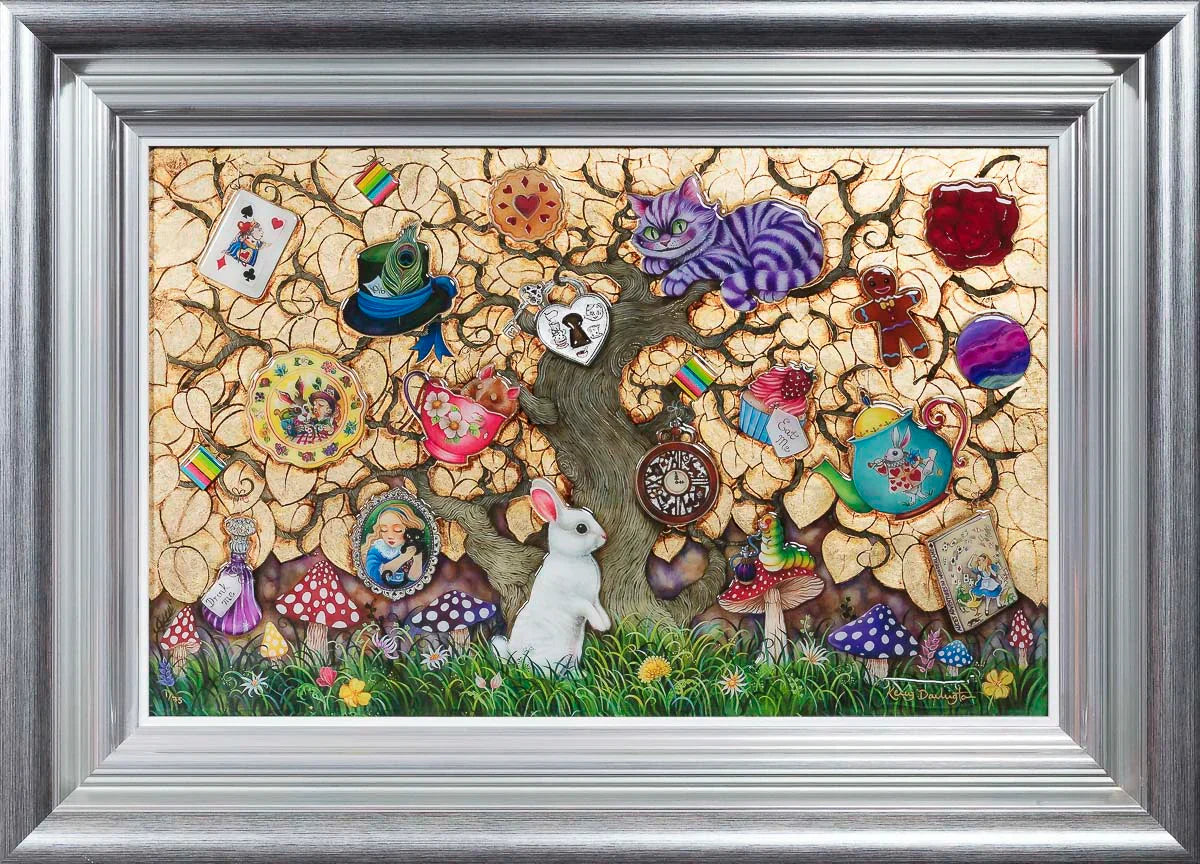 Alice in Wonderland unique edition by Kerry Darlington What Alice Found There. Shop at The Acorn Gallery, Pocklington. Free UK Mainland Delivery. Approved stockist for Kerry Darlington Art. Call 01759 307652.