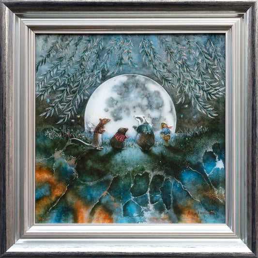 Kerry Darlington Moongazing In The Willows Unique Limited Edition Print available from The Acorn Gallery, Pocklington