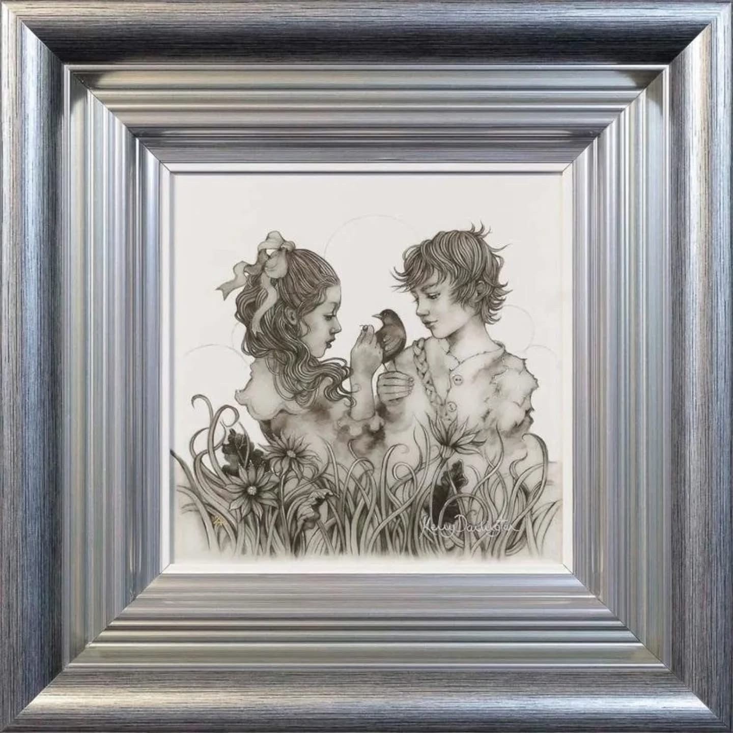 Kerry Darlington Peter and Wendy In Neverland Framed Unique Limited Edition Print - The Acorn Gallery, Pocklington