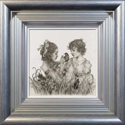 Kerry Darlington Peter and Wendy In Neverland Framed Unique Limited Edition Print - The Acorn Gallery, Pocklington