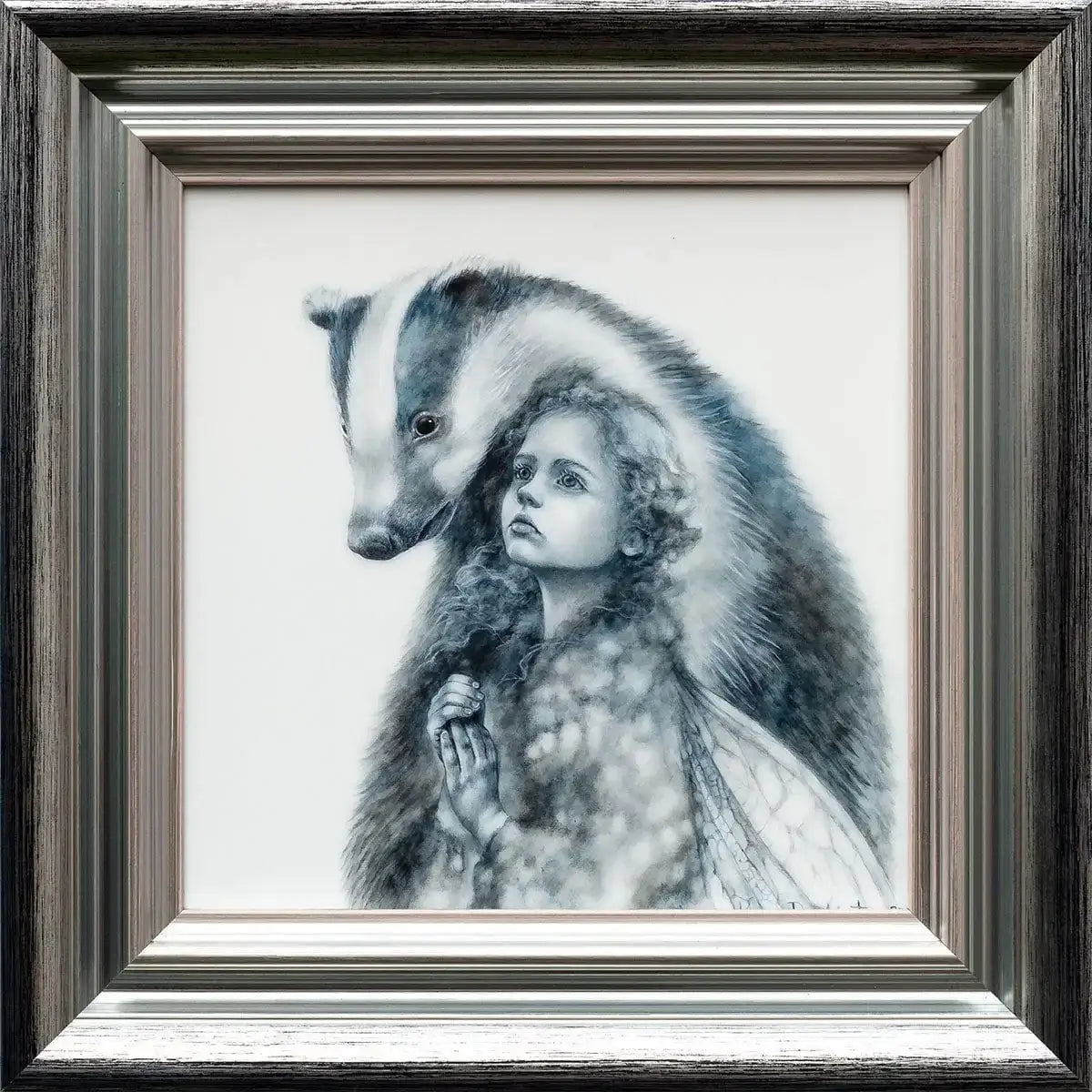 Kerry Darlington The Badger Faerie Limited Edition Print available from The Acorn Gallery, Pocklington