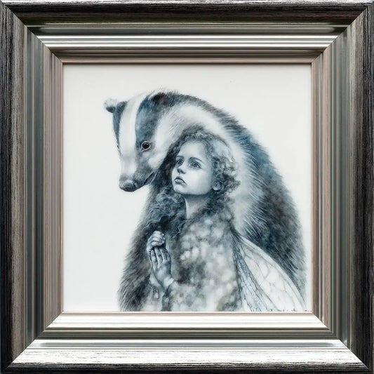 Kerry Darlington The Badger Faerie Limited Edition Print available from The Acorn Gallery, Pocklington