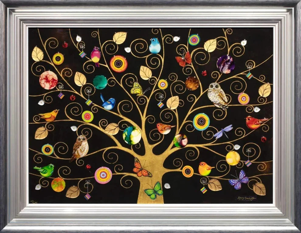 Kerry Darlington Tree Of Life Gold Extra Large Unique Limited Edition Print available from The Acorn Gallery, Pocklington