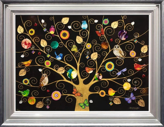 Kerry Darlington Tree Of Life Gold Extra Large Unique Limited Edition Print available from The Acorn Gallery, Pocklington