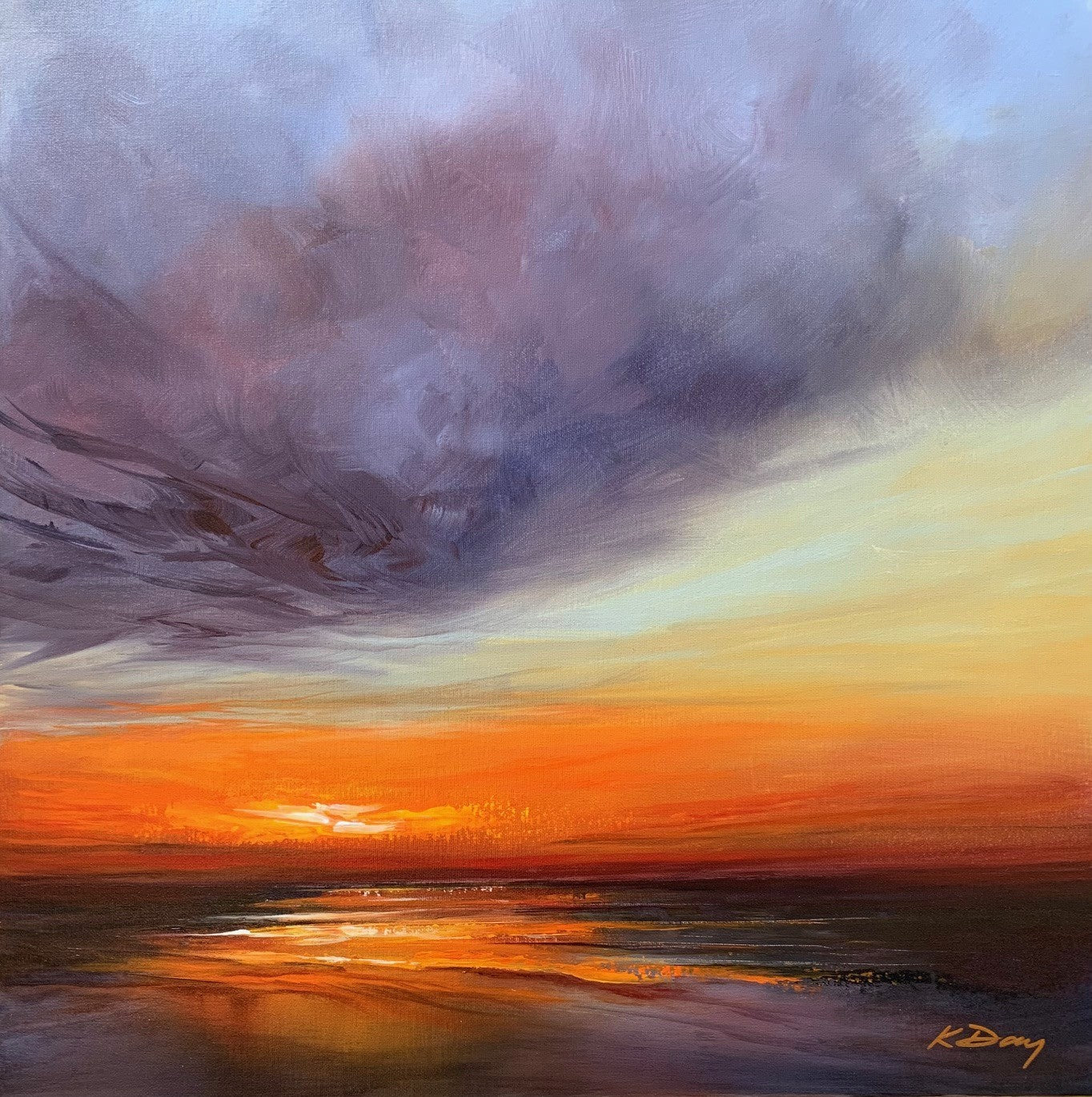Katie Day Intensity Of Sundown Original available from The Acorn Gallery, Pocklington