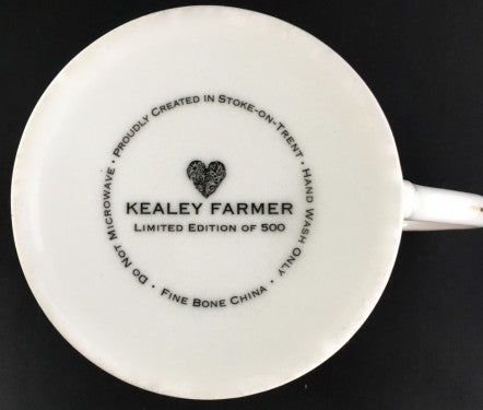 Luv Hangin' With U Cup and Saucer by Kealey Farmer Ceramics