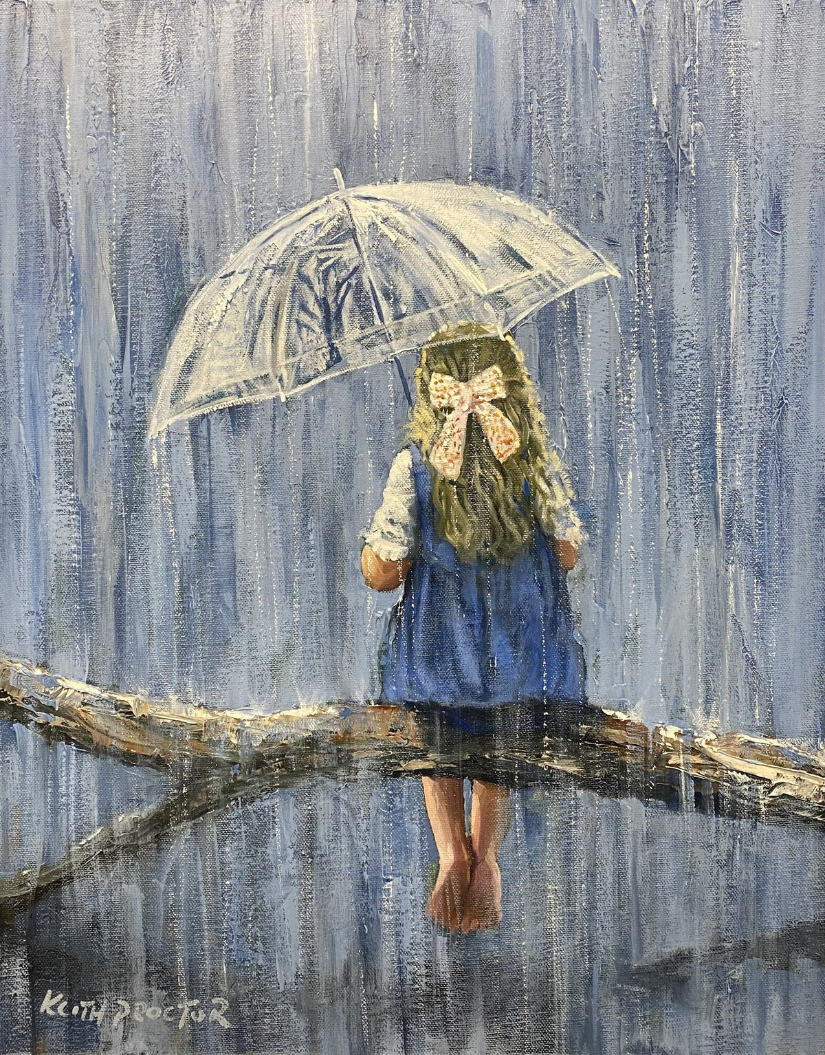 Keith Proctor Singing In The Rain Original Painting available from The Acorn Gallery, Pocklington
