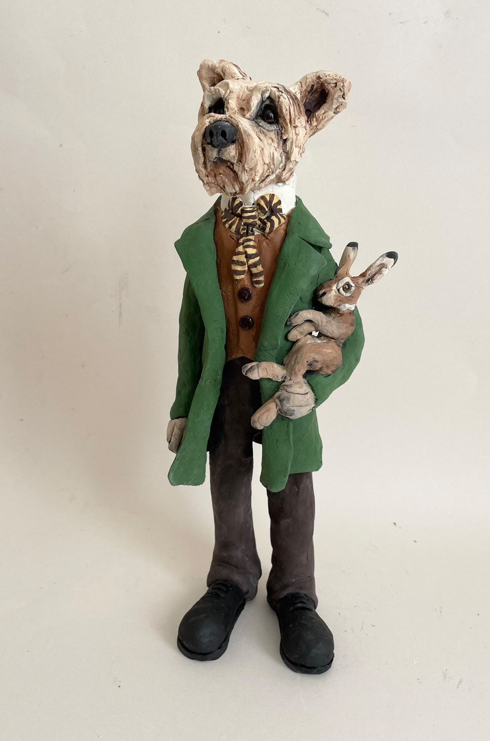 Louise Brown Hare And Hound Original Sculpture - The Acorn Gallery, Pocklington