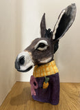 Donkey Bust ORIGINAL Sculpture by Louise Brown *NEW*