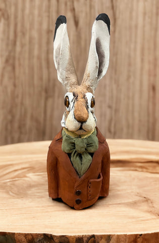 Hare Bust ORIGINAL Sculpture by Louise Brown *NEW*