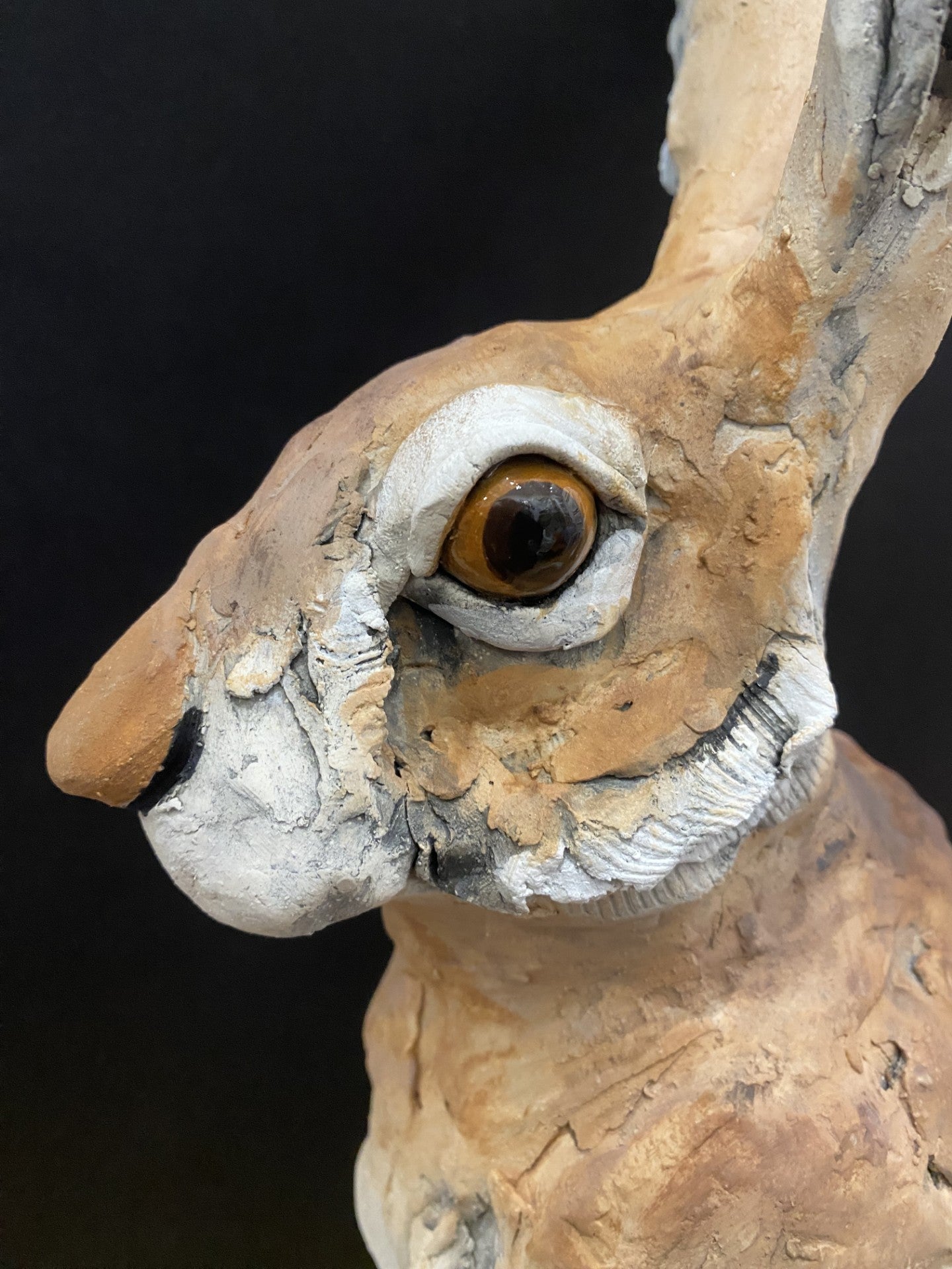Louise Brown Large Sitting Hare VI Original Sculpture - The Acorn Gallery, Pocklington