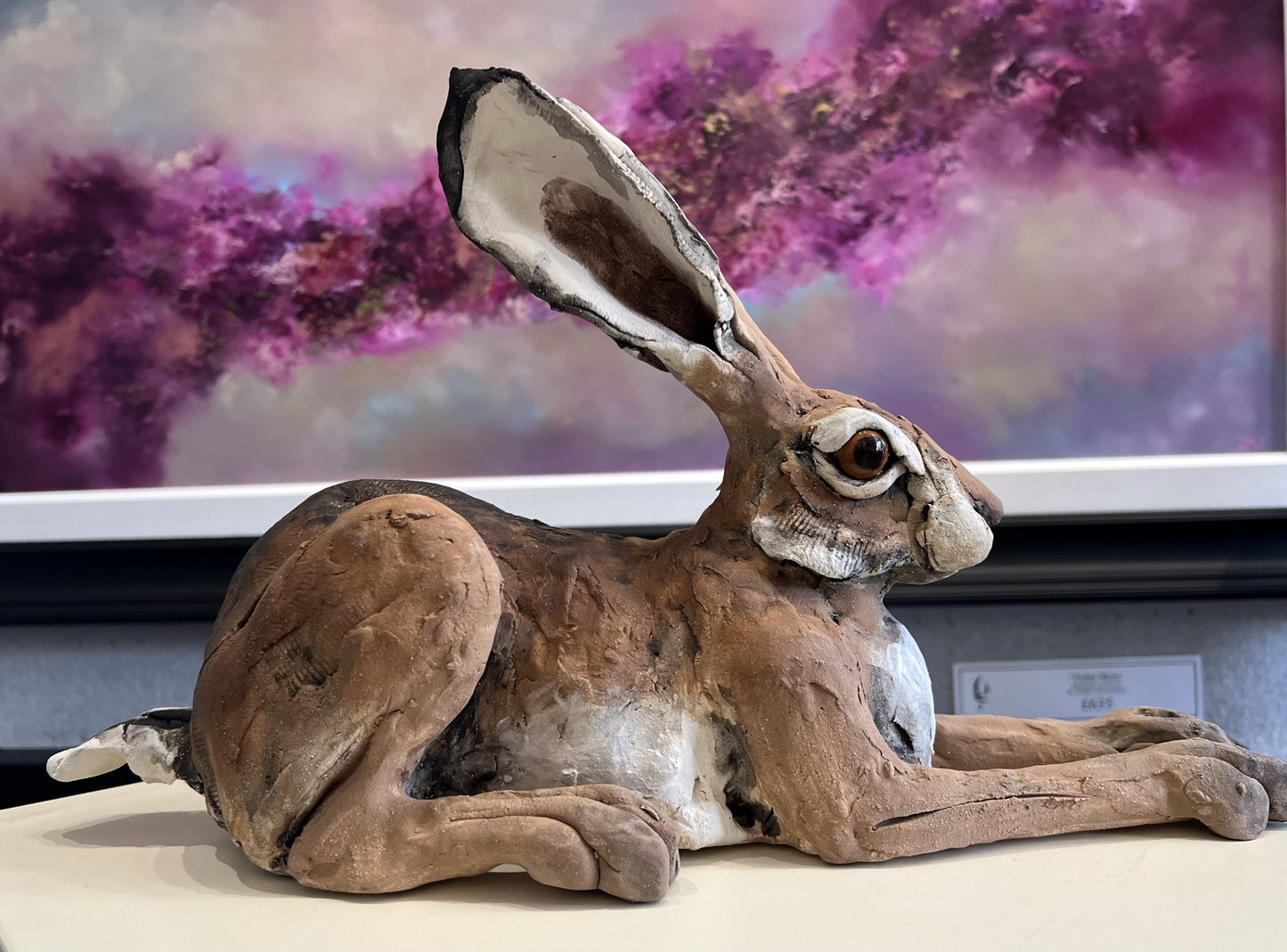 Hunched Hare III ORIGINAL Sculpture by Louise Brown