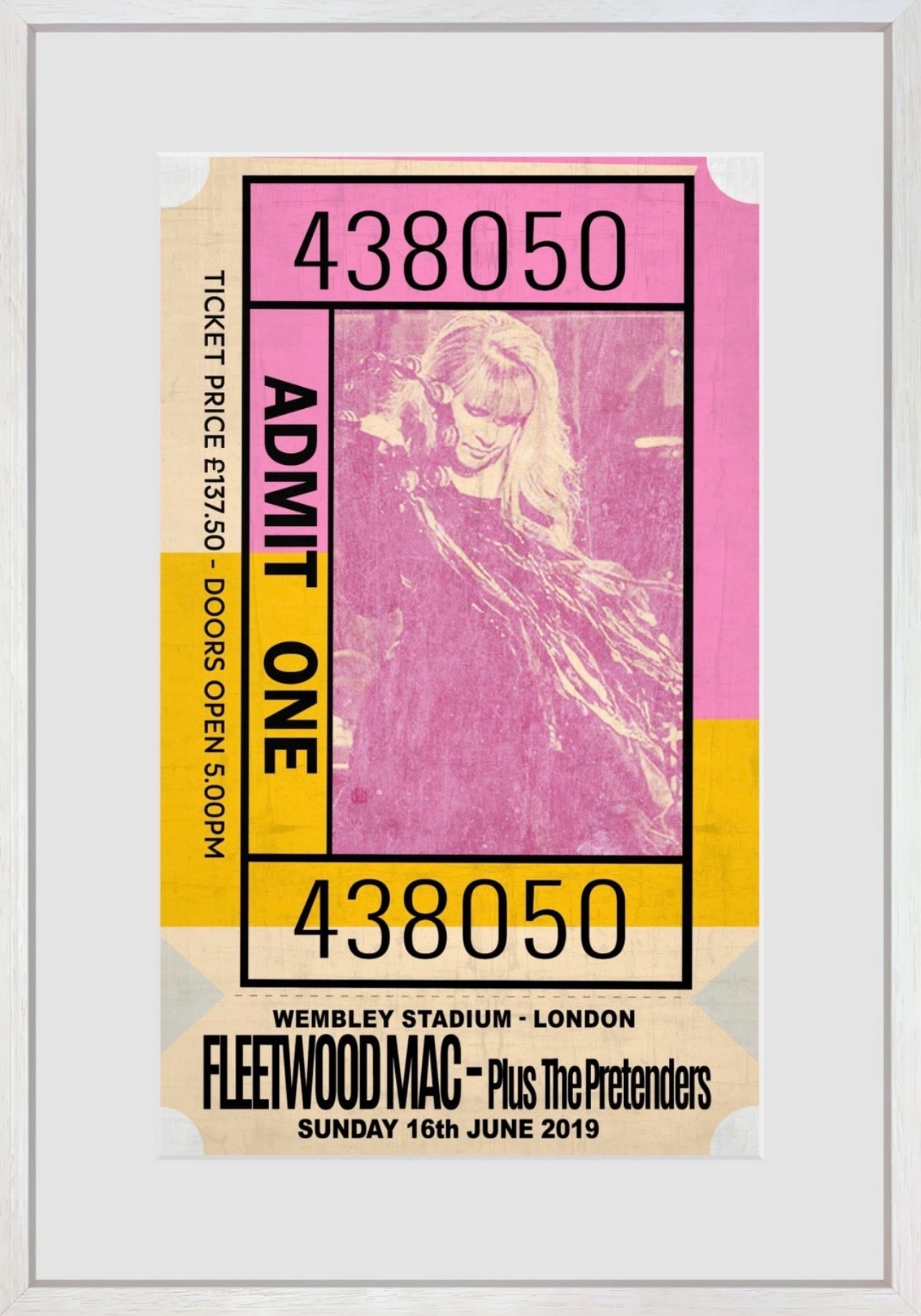 Linda Charles Fleetwood Mac Admit One - The Acorn Gallery, Pocklington