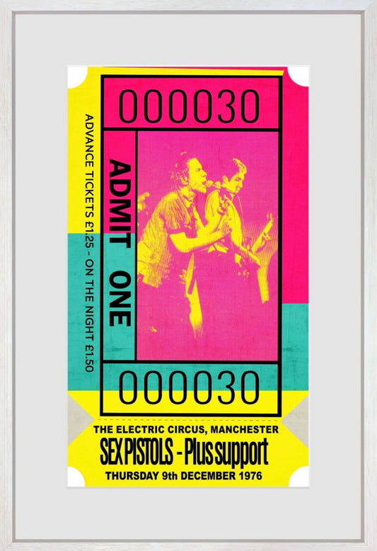 Linda Charles Sex Pistols Admit One - The Acorn Gallery, Pocklington