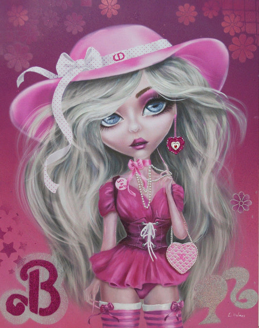 Lisa Holmes Barbie Girl Original - The Acorn Gallery, Pocklington