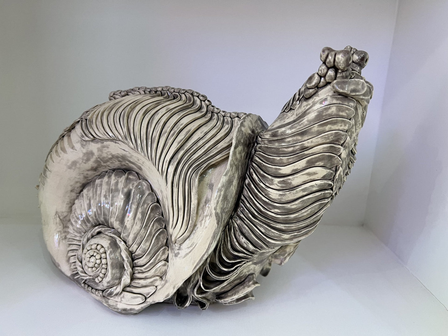 Lorraine Kathryn Studios  Brian The Snail ORIGINAL Sculpture - The Acorn Gallery, Pocklington