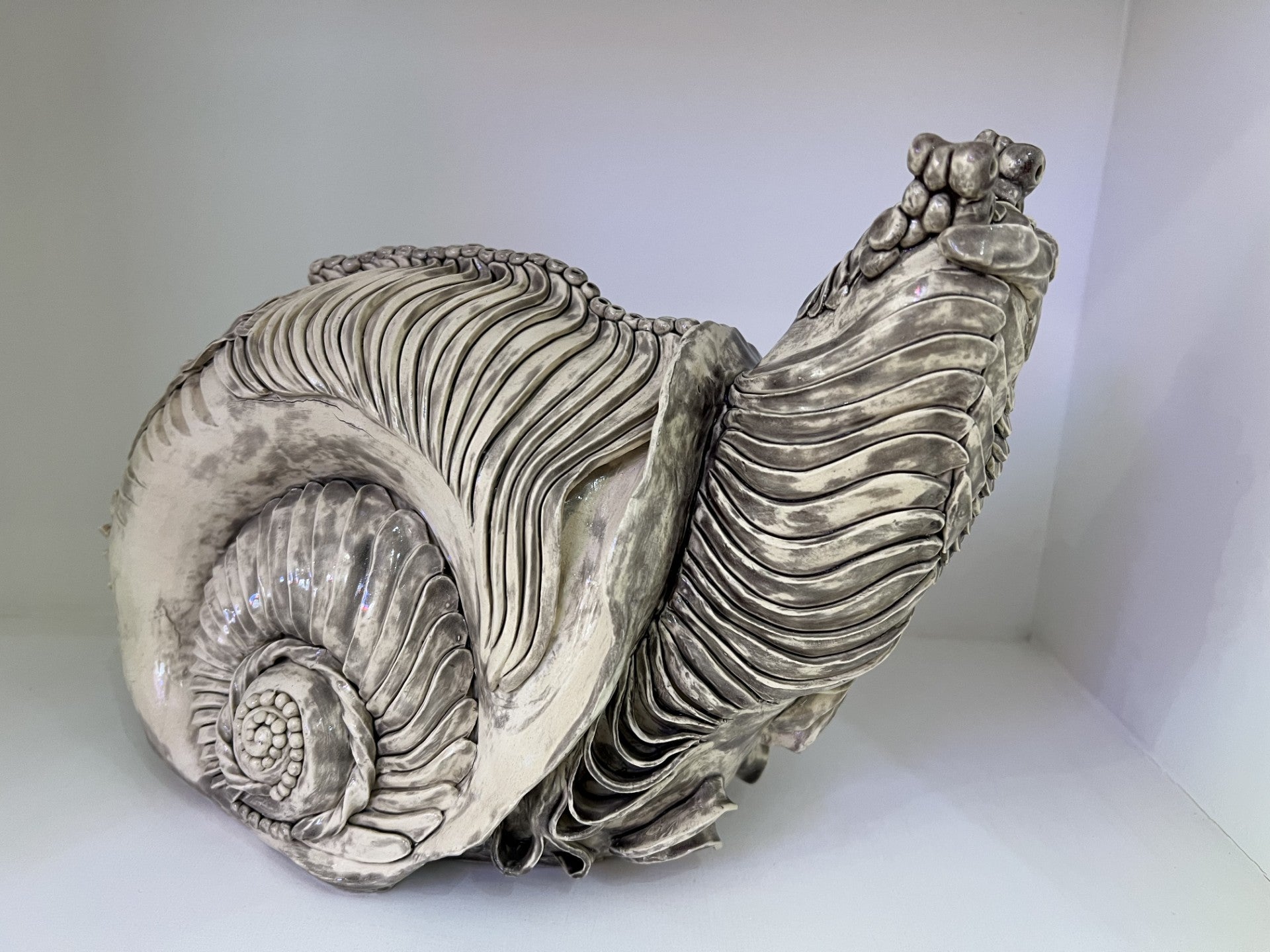 Lorraine Kathryn Studios  Brian The Snail ORIGINAL Sculpture - The Acorn Gallery, Pocklington
