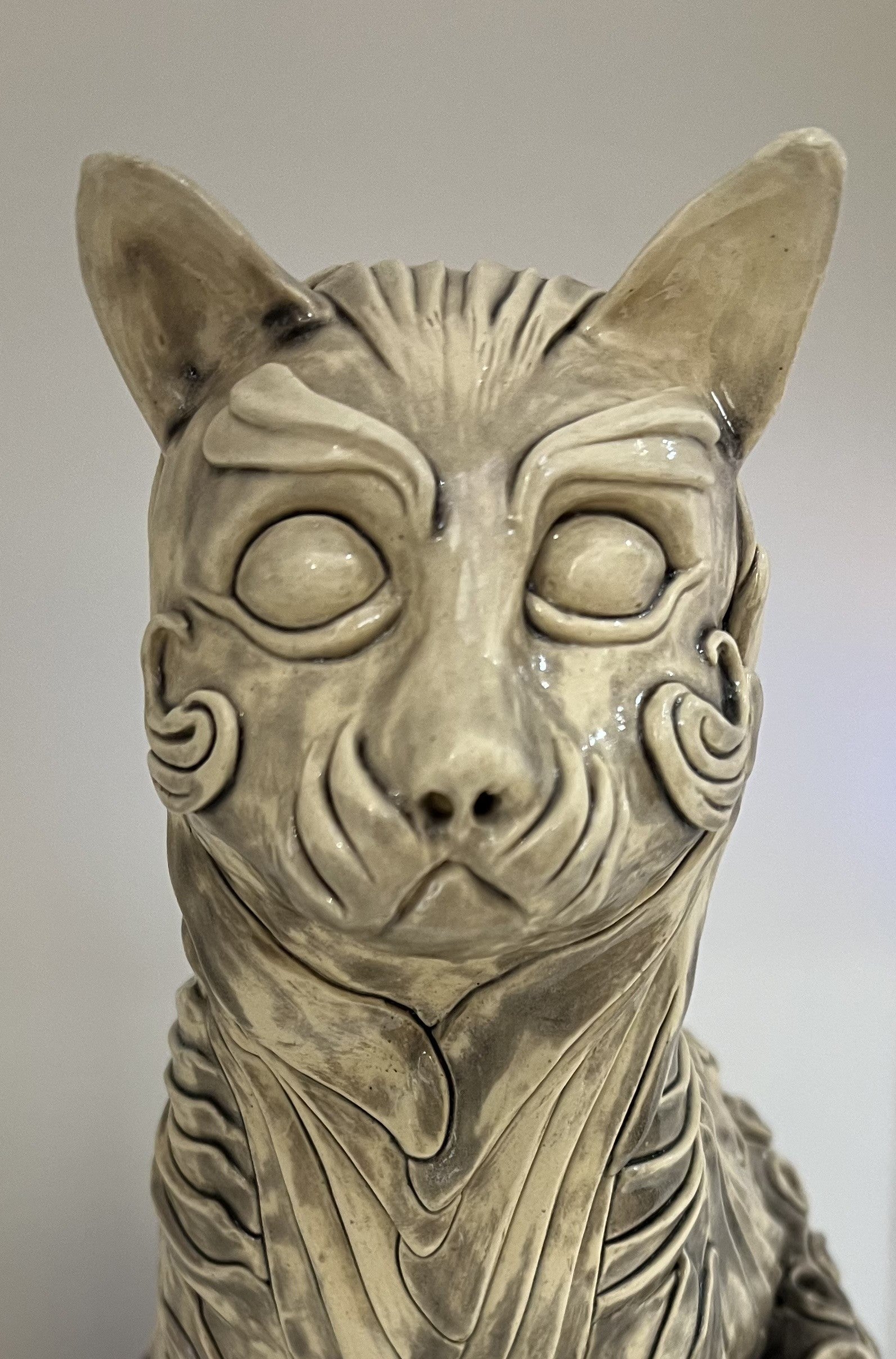 Lorraine Kathryn Studios  Miss Marbles The Cat ORIGINAL Sculpture - The Acorn Gallery, Pocklington
