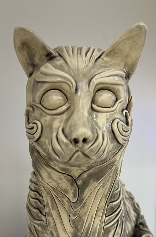 Lorraine Kathryn Studios  Miss Marbles The Cat ORIGINAL Sculpture - The Acorn Gallery, Pocklington