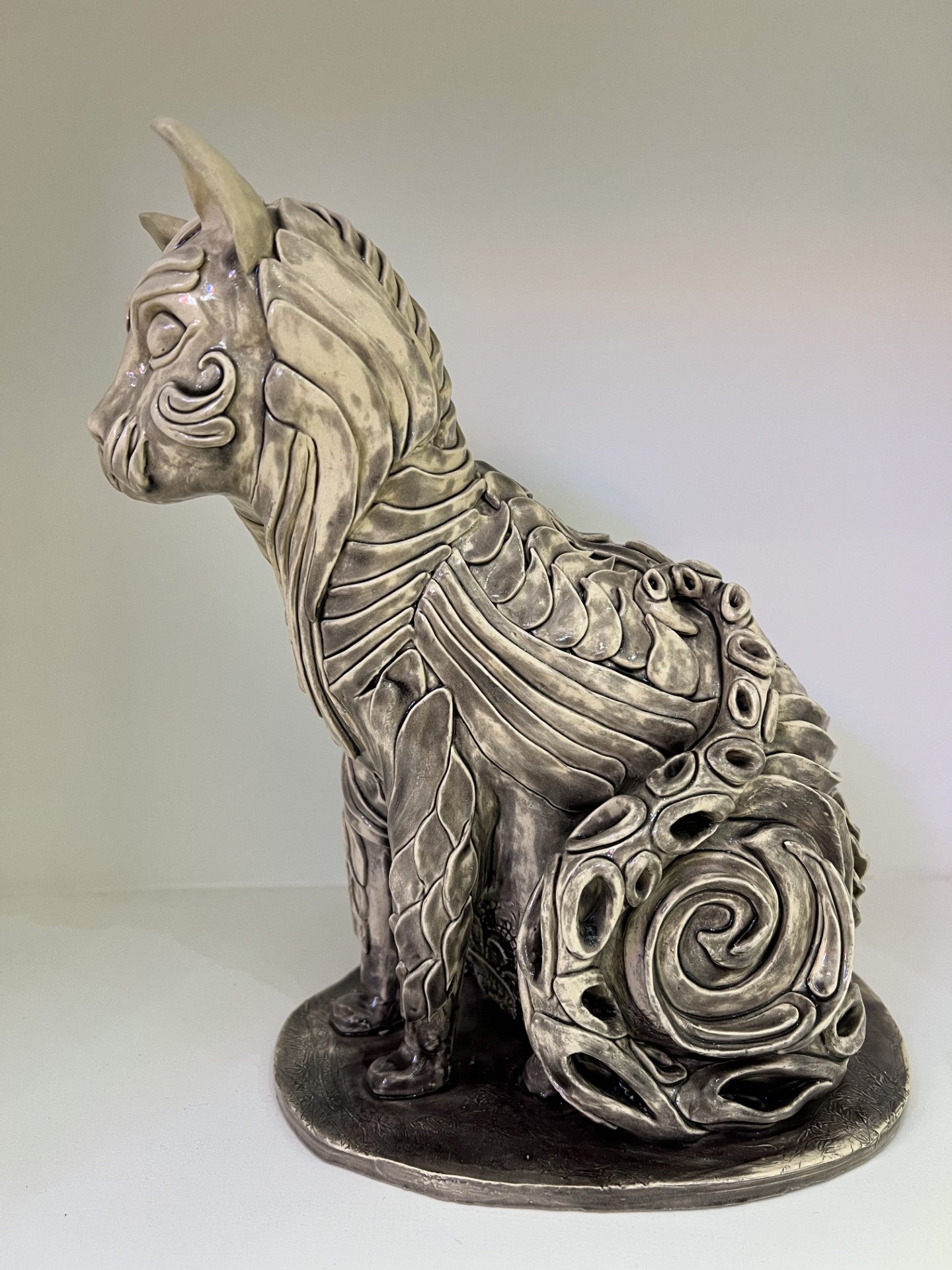 Lorraine Kathryn Studios  Miss Marbles The Cat ORIGINAL Sculpture - The Acorn Gallery, Pocklington