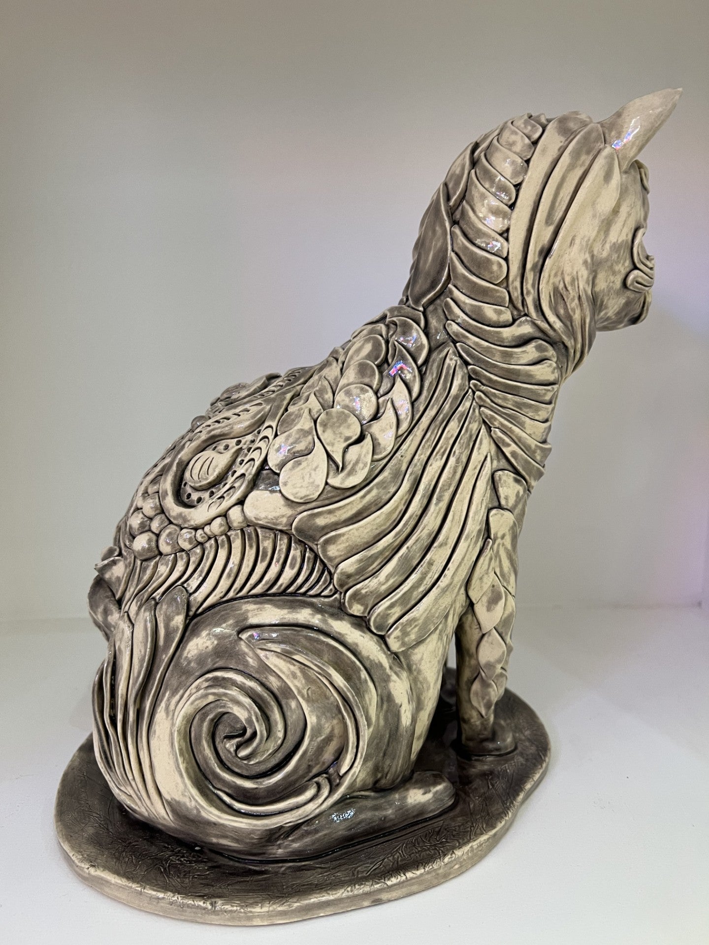 Lorraine Kathryn Studios  Miss Marbles The Cat ORIGINAL Sculpture - The Acorn Gallery, Pocklington