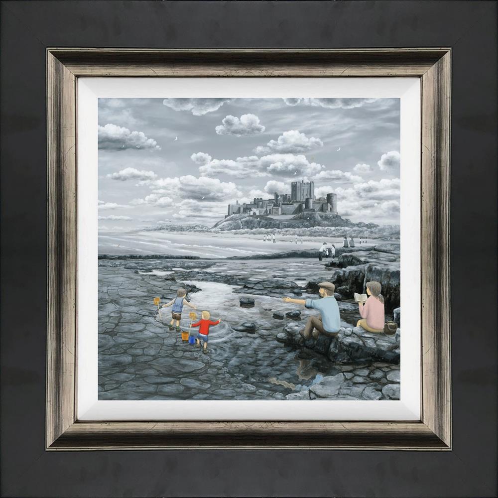 Leigh Lambert Its Got My Finger Dad Canvas - The Acorn Gallery, Pocklington