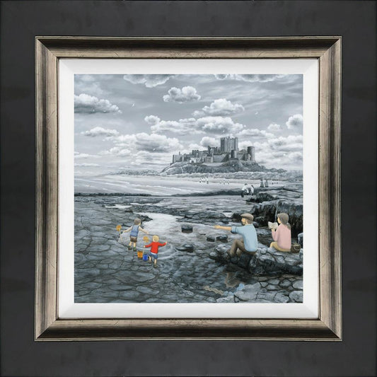 Leigh Lambert Its Got My Finger Dad Canvas - The Acorn Gallery, Pocklington