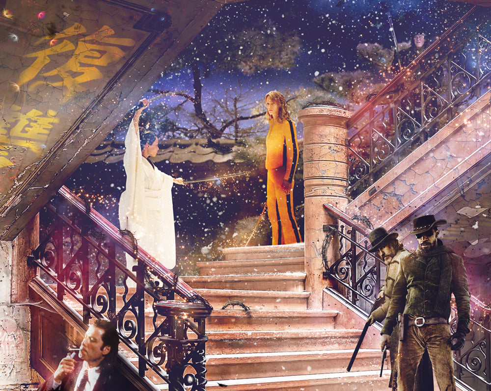 Tarantino's Hollywood ORIGINAL by Mark Davies-Original Art-The Acorn Gallery, Pocklington