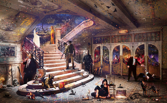 Tarantino's Hollywood ORIGINAL by Mark Davies-Original Art-The Acorn Gallery, Pocklington