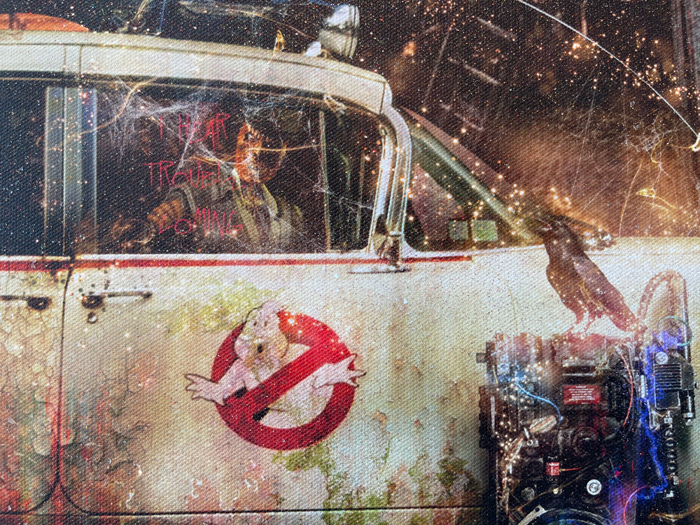 Troubles Coming Ghostbusters ORIGINAL by Mark Davies-Original Art-The Acorn Gallery