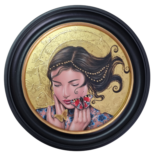 Marie Louise Wrightson's Butterflies Original from the new 'A Kiss from Midas' Collection at The Acorn Gallery, Pocklington. Shop Online with Safe Secure UK Delivery