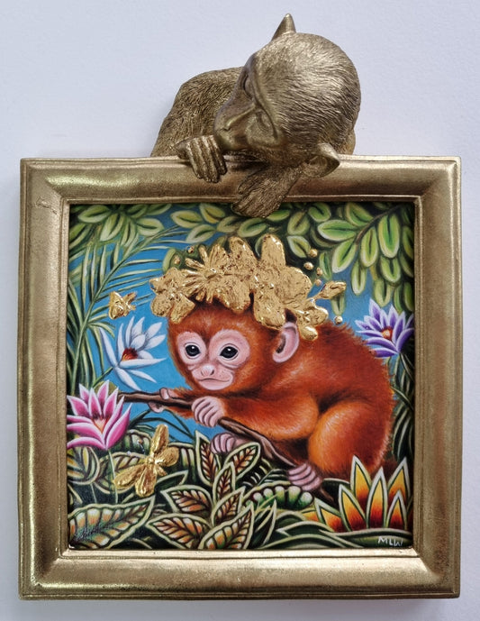 Marie Louise Wrightson The Golden Monkey Original - The Acorn Gallery, Pocklington