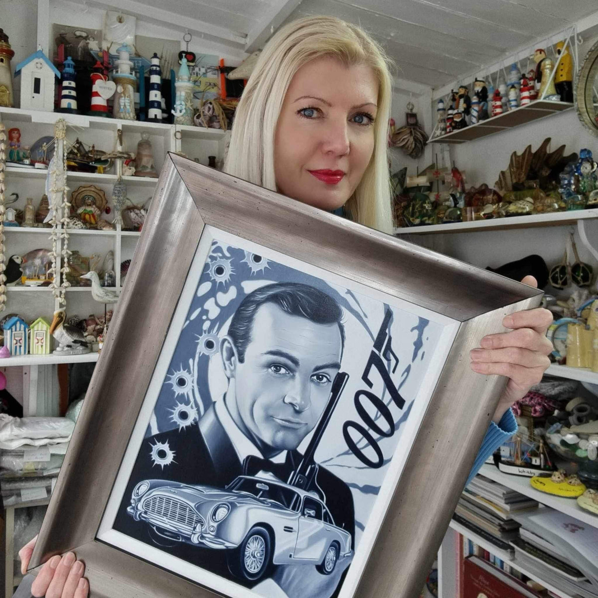 Marie Louise Wrightson 007 Sean Connery ORIGINAL - The Acorn Gallery, Pocklington