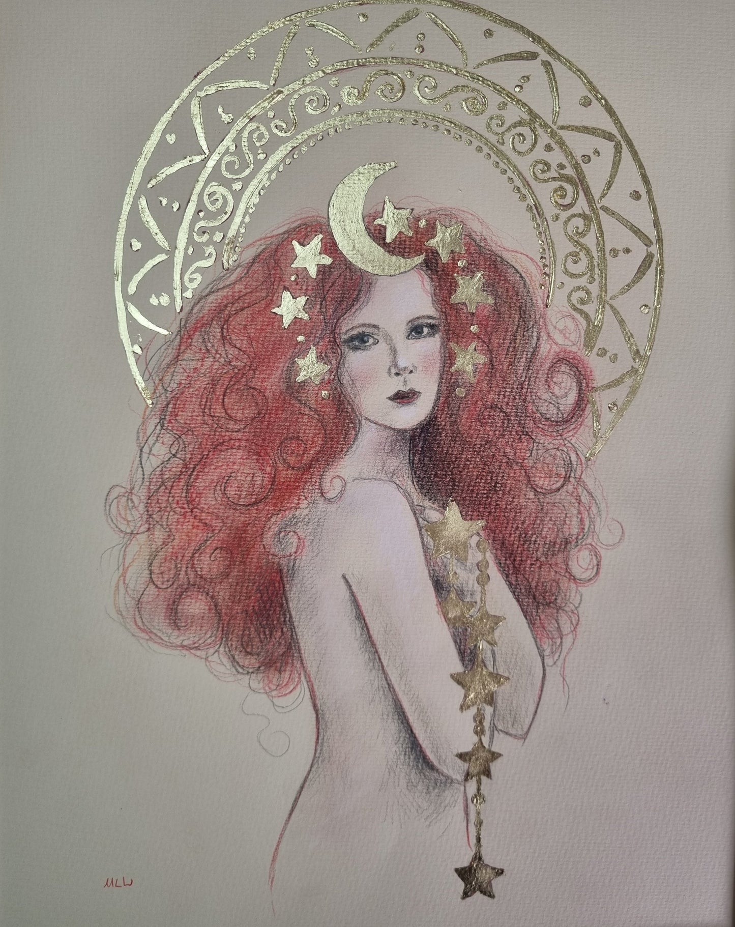 Marie Louise Wrightson Ceridwen ORIGINAL Sketch - The Acorn Gallery, Pocklington