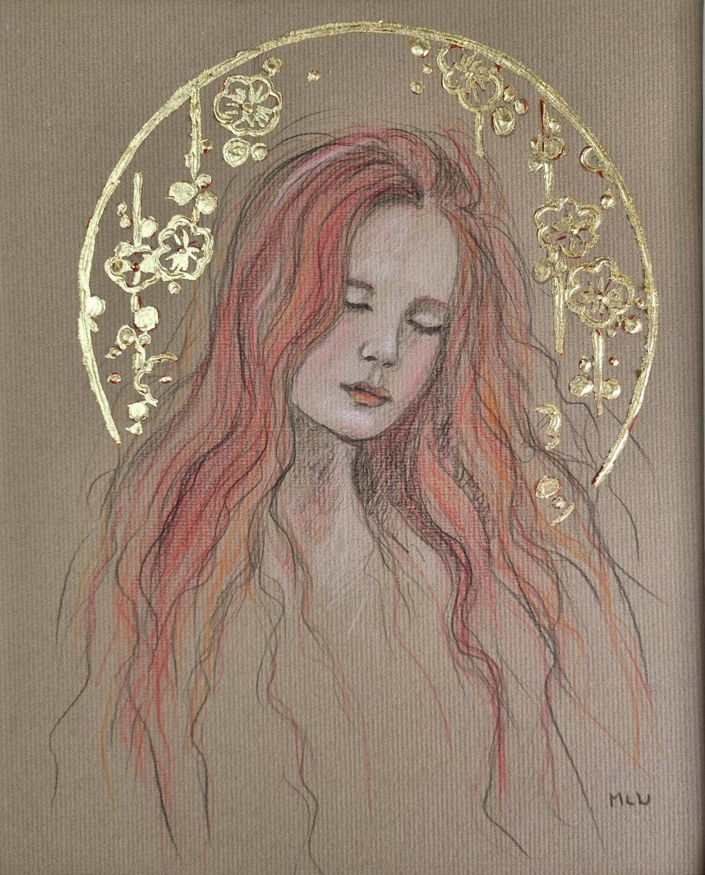 Marie Louise Wrightson Cherry Blossom ORIGINAL Sketch - The Acorn Gallery, Pocklington