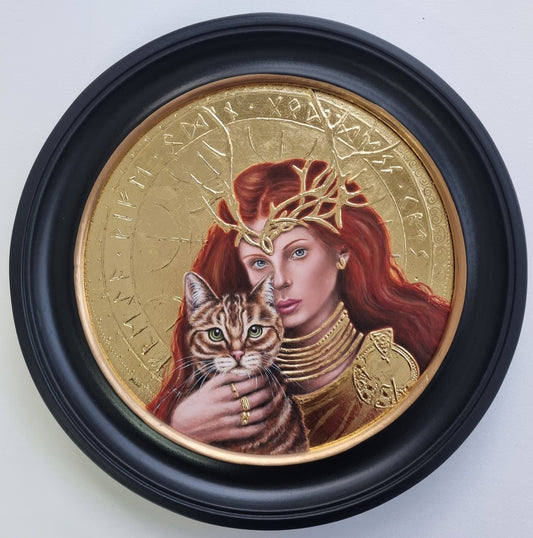 Marie Louise Wrightson Freya And Bygul ORIGINAL - The Acorn Gallery, Pocklington