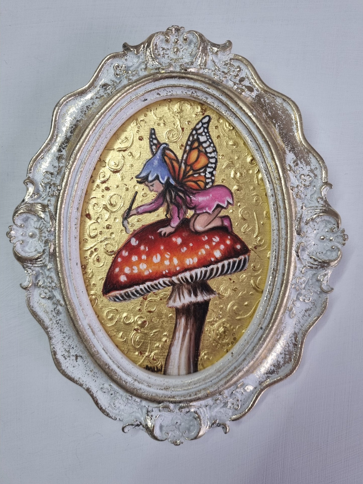 Marie Louise Wrightson's The Finishing Touch Original from the 'A Kiss from Midas' Collection at The Acorn Gallery, Pocklington. Shop Now. Safe Secure UK Delivery.