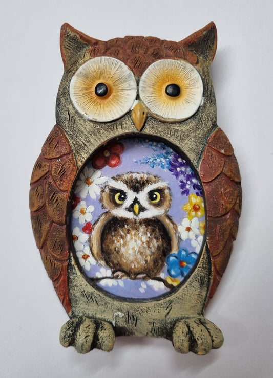 Marie Louise Wrightson The Wise Little Owl Original Painting - The Acorn Gallery, Pocklington