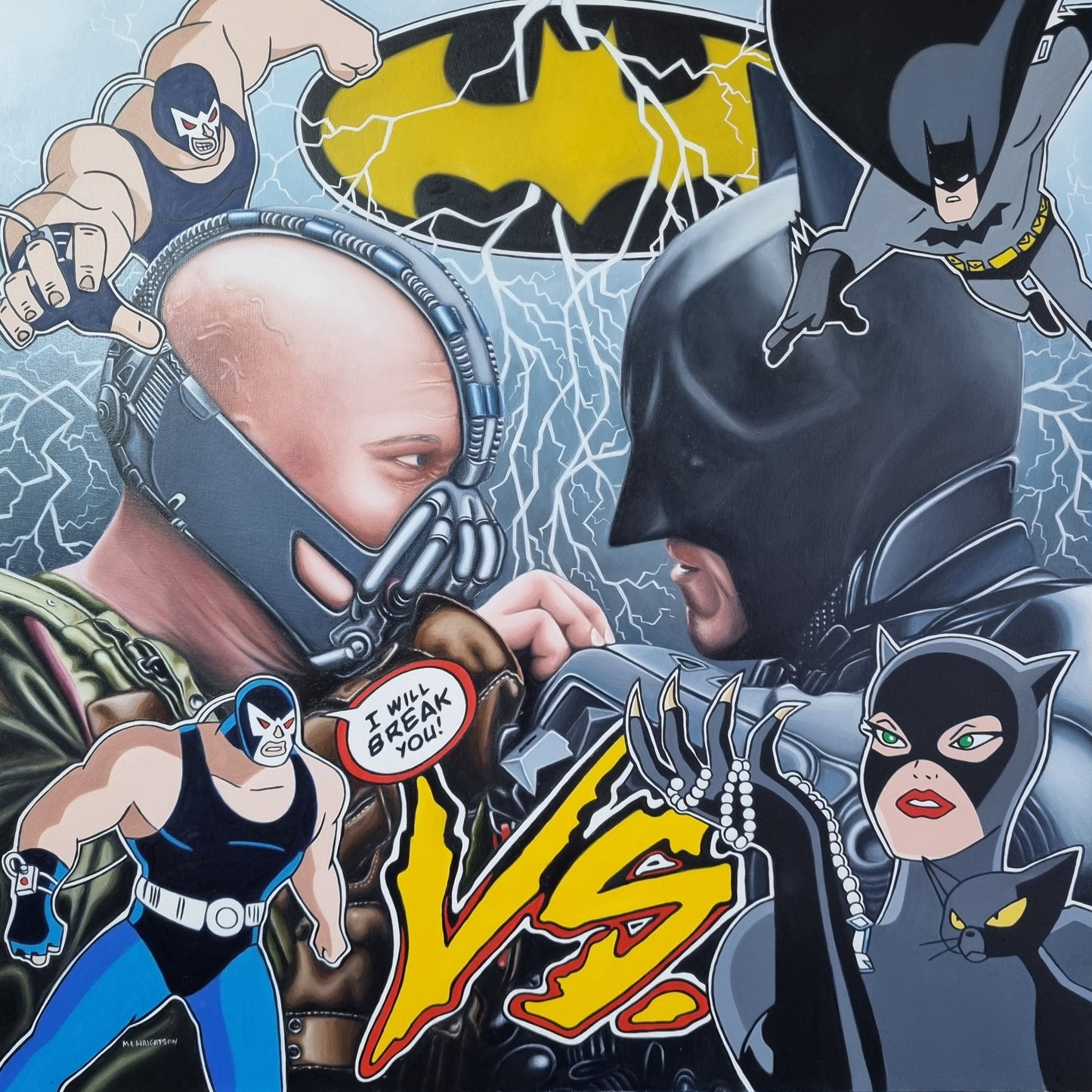 Bane And Batman ORIGINAL by Marie Louise Wrightson