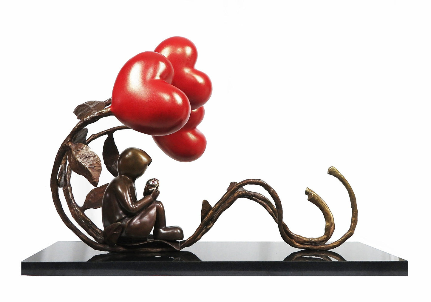 Mackenzie Thorpe All The Love In The World Bronze Sculpture - The Acorn Gallery, Pocklington